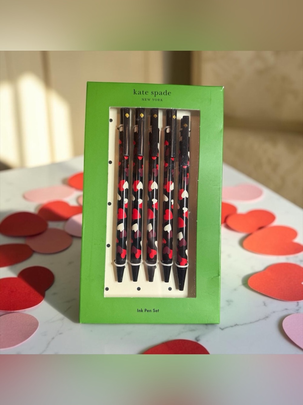 ♠️kate spade ♠️Celebration Hearts Click Pen Set/NIB